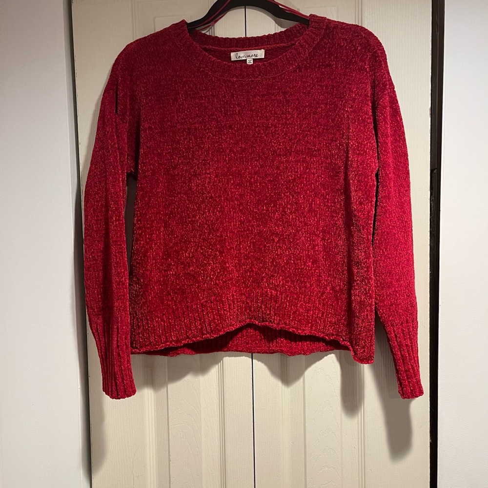Love More Red Mid-Waist Sweater Size L